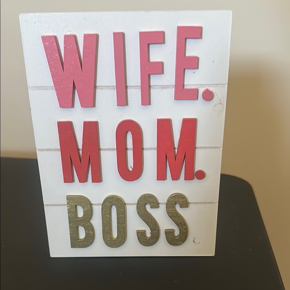 Wife Mom Boss Office Home Decor
